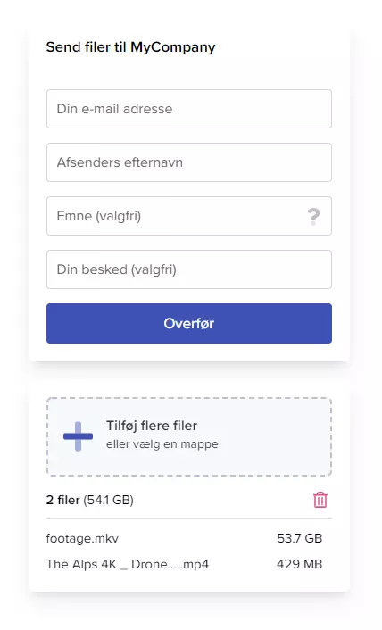 Widget TransferNow