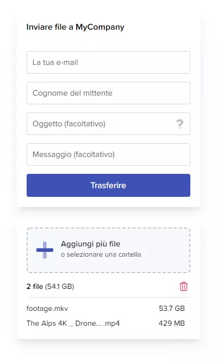 Widget TransferNow