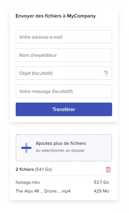 Widget TransferNow