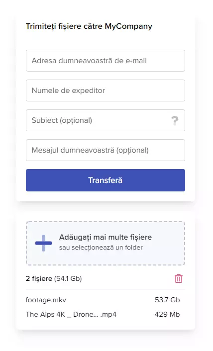 Widget TransferNow