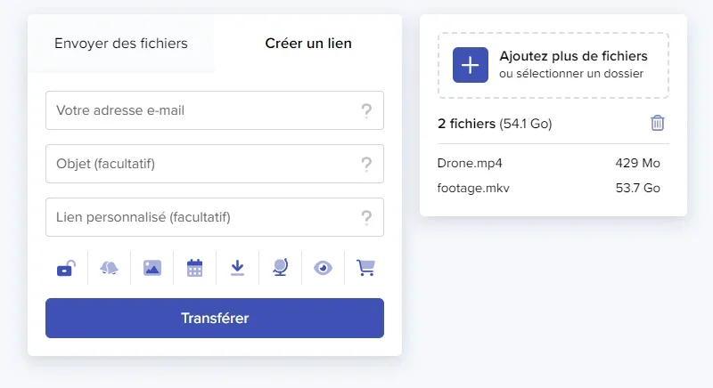 Formulaire pour demander un paiement et vendre des fichiers