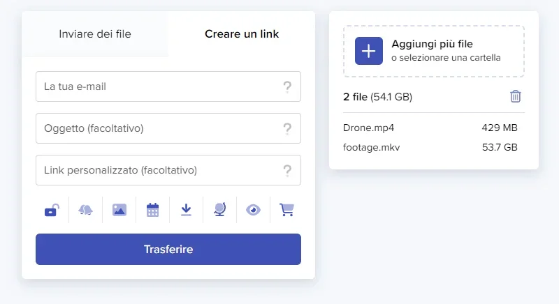 Modulo di pagamento e vendita file