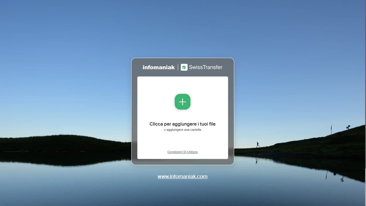 Home page di SwissTransfer